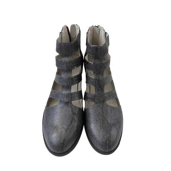 JAMBU Gray Snake Print Memory Foam Comfort Zip Up Shoes Size 9.5 - Picture 3 of 12